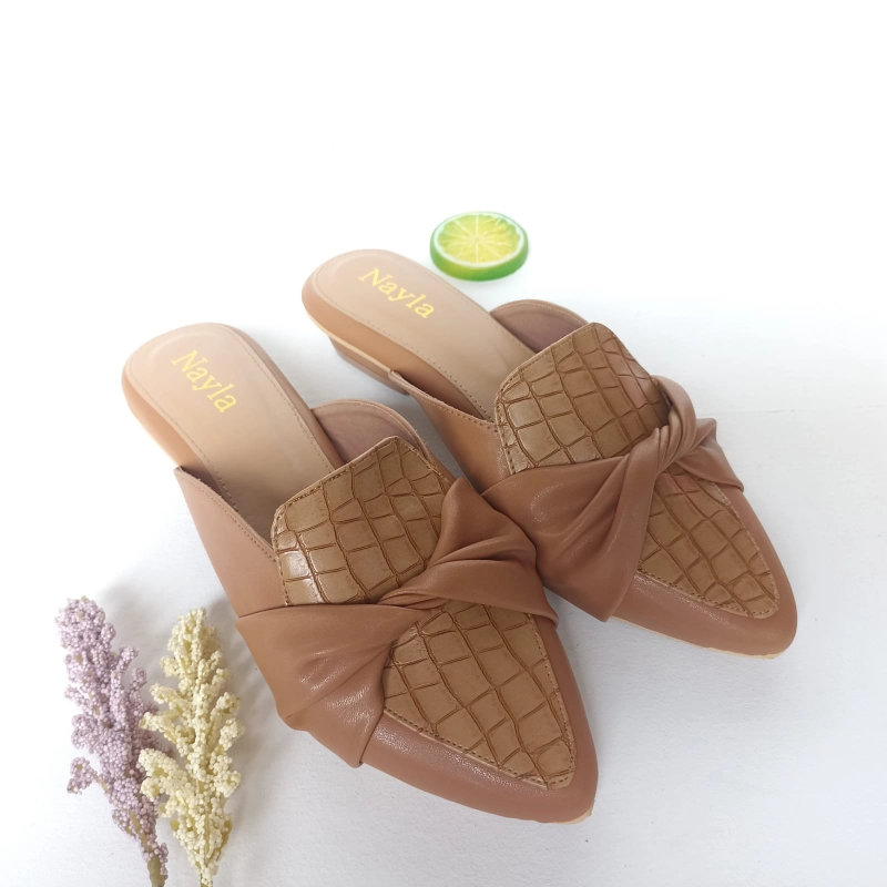 Product image Nayla - Sandal Mules Wanita Hak 3cm Size 36-41 Series Zee 37 Mocca