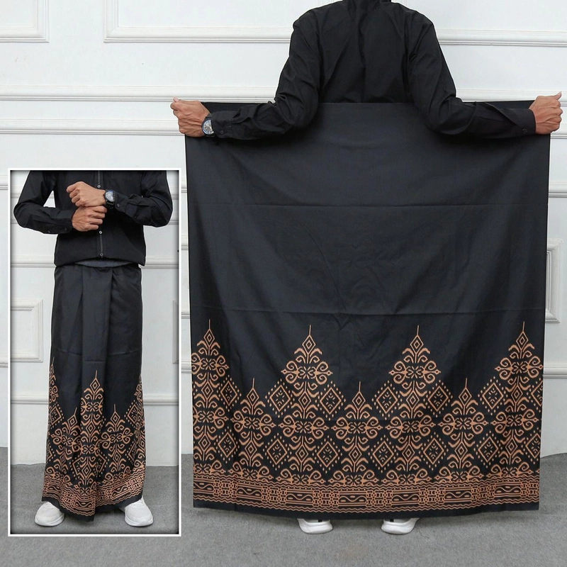 Product image Kois Batik - Sarung Santri Pria Dewasa Best Seller Motif pagar Anti Luntur Sarung Dewasa pagar hitam