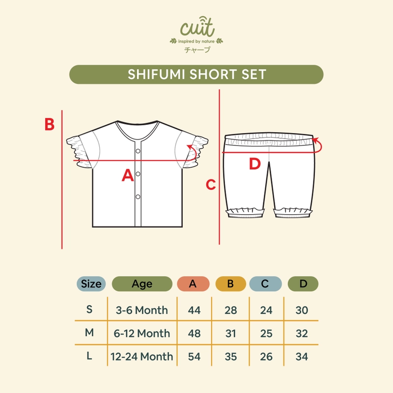 Product image CUIT Baby 3 Bulan - 2 Tahun Set Pendek Ruffle Shifumi S Green