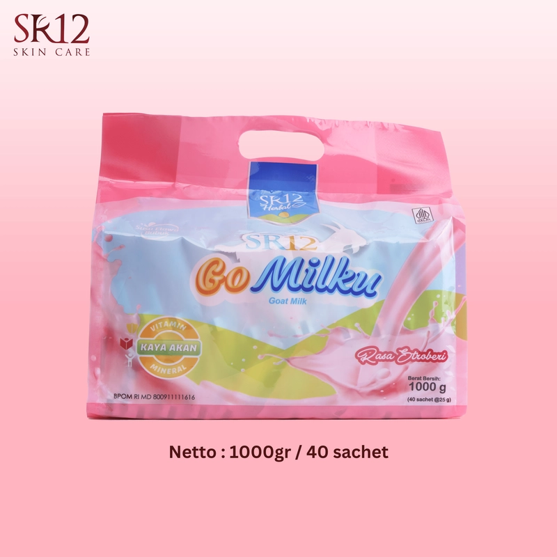 Product image SR12 Gomilku Susu Kambing Etawa Dilengkapi Daun Kelor Madu Ikan Gabus Sachet 1 Sachet Strawberry