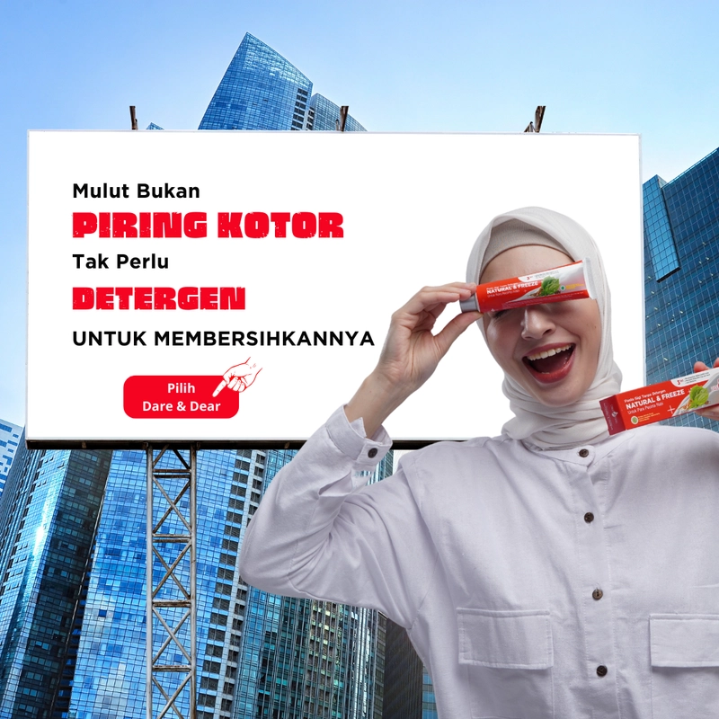 Product image Dare and Dear - Pasta Gigi Herbal Tanpa Detergen Menghambat Karang Gigi Sariawan dan Bau Mulut 2 pcs mint