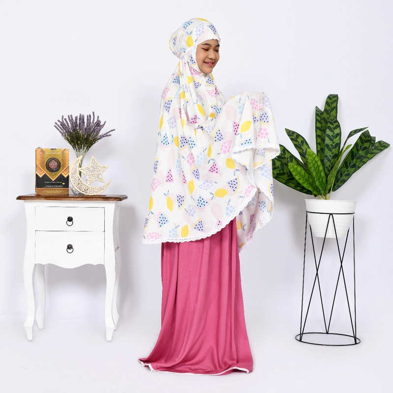 Product image Mukena Anak Tiara Editions Terbaru L pink