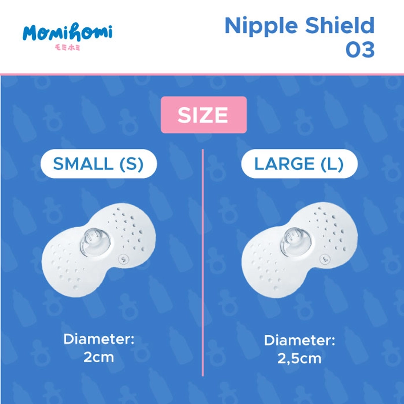 Product image MOMI HOMI Pelindung Puting 03 Bahan Silikon Untuk Menyusui nipple Cover shiled breast pad BPA Free S Clear