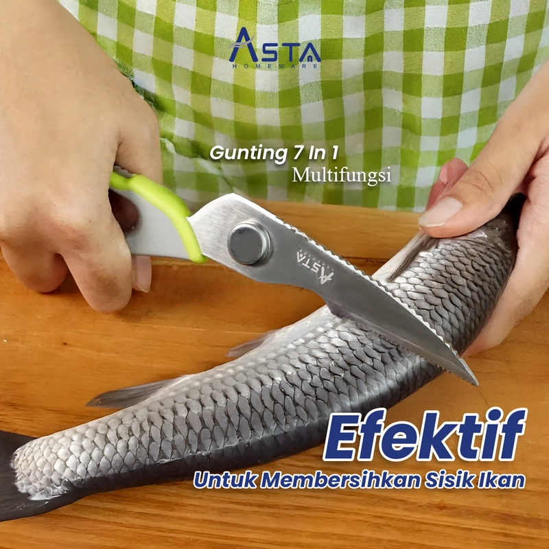 Product image Asta Homeware Official - Asta Gunting Dapur Stainless Steel Serbaguna 7in1 Multifungsi Variasi Gunting 7in1