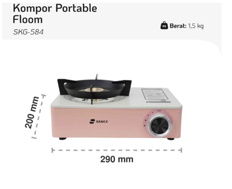 Product image UTAMAMEGA - Kompor Gas Portable 1 Tungku Sanex SKG-584 Type SKG-584