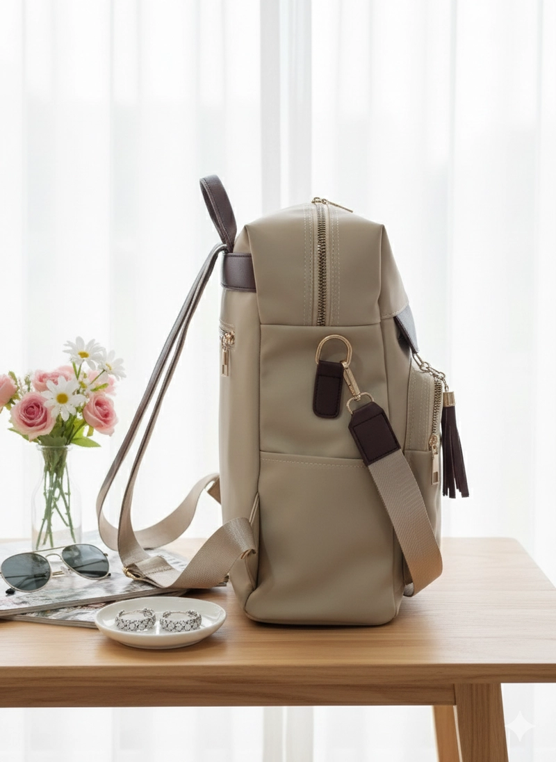 Product image CBL - Ransel SANSA - Tas Ransel Backpack Wanita SANSA Muat Laptop Waterproof Bahan Nilon Premium A Big Abu Tua