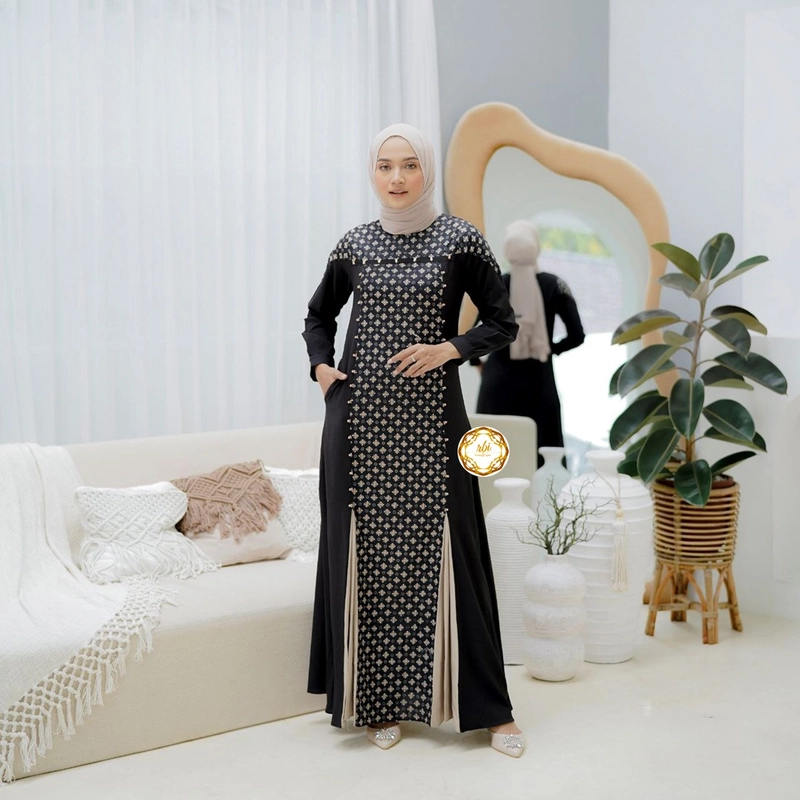 Product image Rambe Batik Indonesia - Batik Couple Gamis Lakshita Kualitas Halus dan Lembut Bisa Beli Pisah Kemeja Saja M A