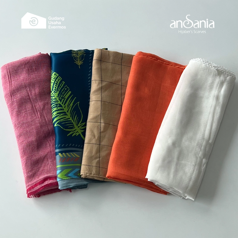 Product image Gudang Usaha Evermos - Paket Usaha Hijab 50 - Ansania All Size Random