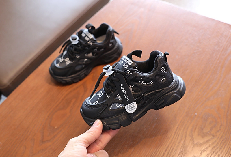 Product image Meonky Official - Sepatu Anak laki laki Perempuan Sneakers Pesta Lucu Kode Q - 21 33 Hitam