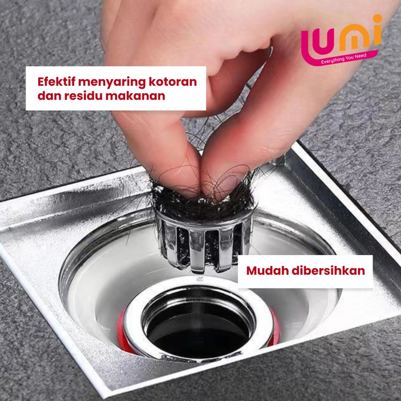 Product image Luminary - Luminary - Saringan Penutup Lubang Pembuangan Wastafel Saluran Air Kamar Mandi Variasi Beli 1