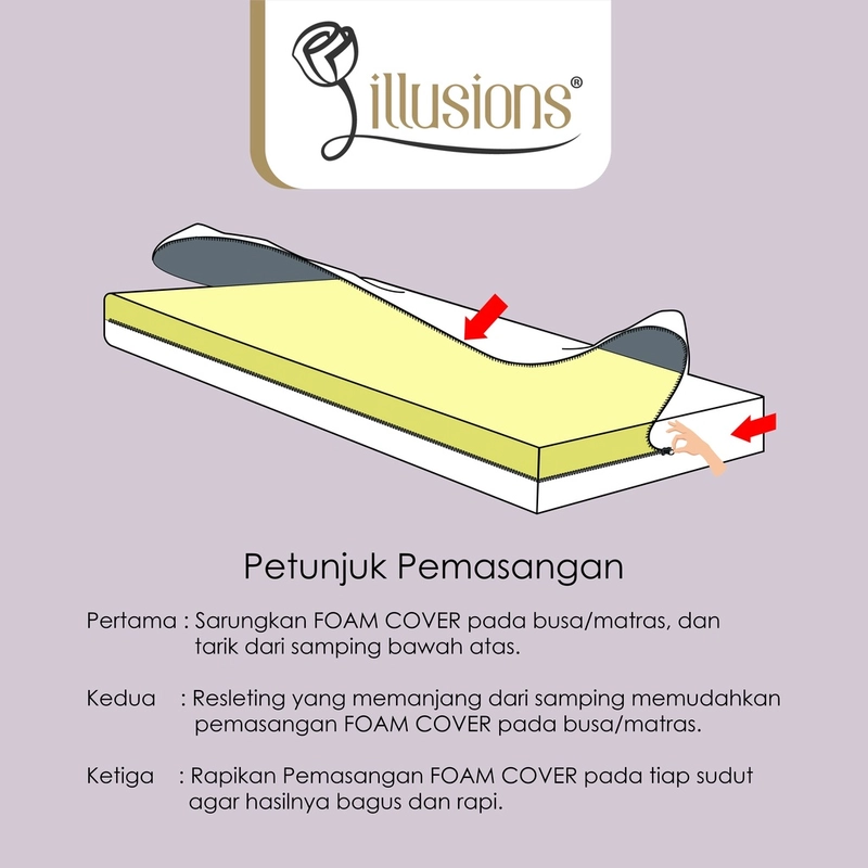 Product image LADY ROSE OFFICIAL - Illusions Sarung Kasur Alina 120x200x20 Single