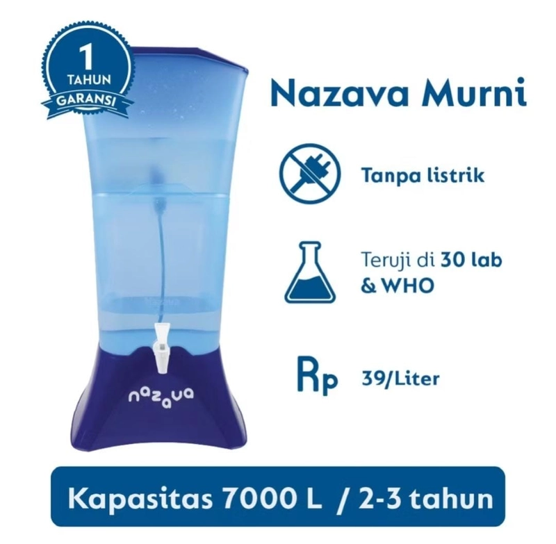 Product image Rizki Electronics - Nazava Murni Water Purifier PLASTIK BIRU