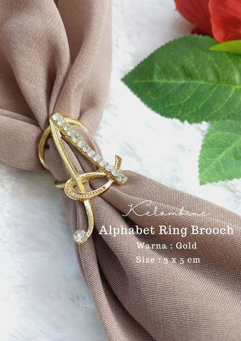 Product image Kelambine - Alphabet Ring Brooch by Kelambine Alphabet Ring A