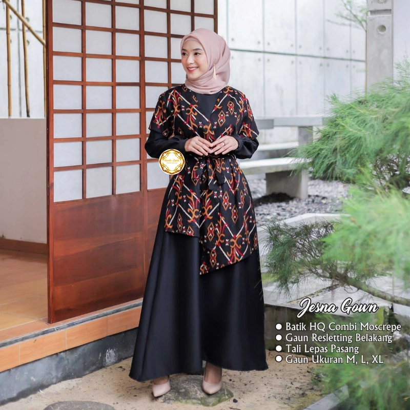 Product image Couple Jesna Gown Best Seller Bisa Beli Pisah Tiga Varian Warna Kemeja Saja Size XL JN3