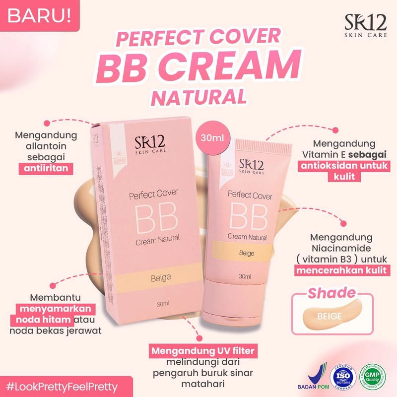 Product image SR12 BB Cream Natural Beige Full Coverage Formula Ringan Hasil Flawless 30 ml Beige
