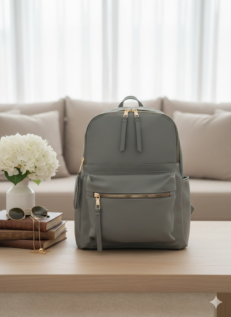 Product image CBL - Ransel GISELLA - Tas Ransel Backpack Wanita GISELLA Muat Laptop Bahan Nilon Premium Waterproof Antia Medium Abu