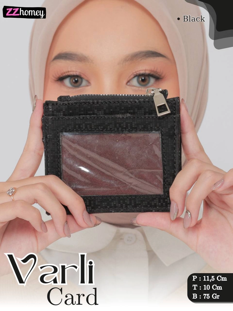 Product image Fashopid - ZZHOMEY DOMPET KARTU WANITA VARLI CARD WALLET WARNA BLACK