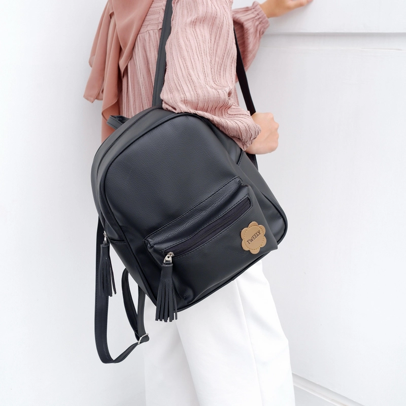 Product image Tweelyforbag - Leo Ransel - Tweelyforbag - Tas Ransel Wanita - Tas Wanita 410 gr Hitam