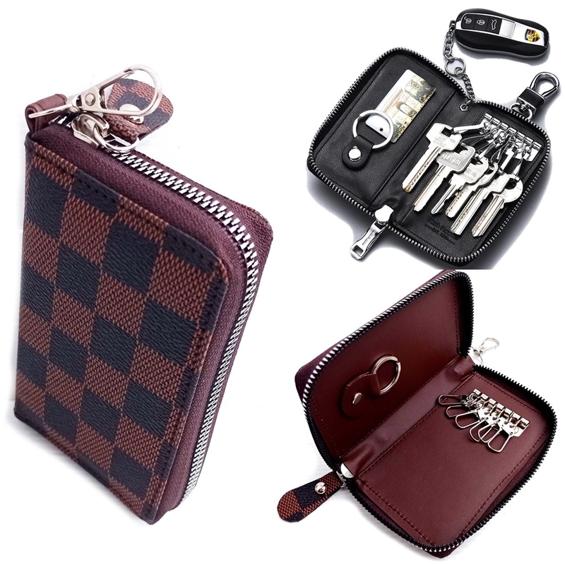Product image Lanc Fashion - Gantungan Kunci resleting Art Hook Inside Square Kotak warna coffee