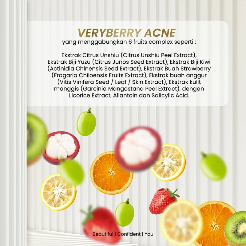 Product image Berl Cosmetics - Very Berry Acne Treatment Oil Control Series 1 Paket Acne Series