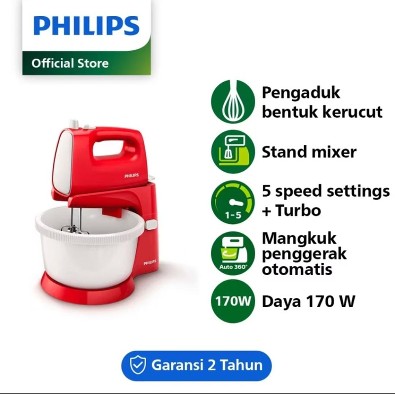 Product image Rizki Electronics - PHILIPS Stand Mixer HR1559 Standing Mixer MERAH