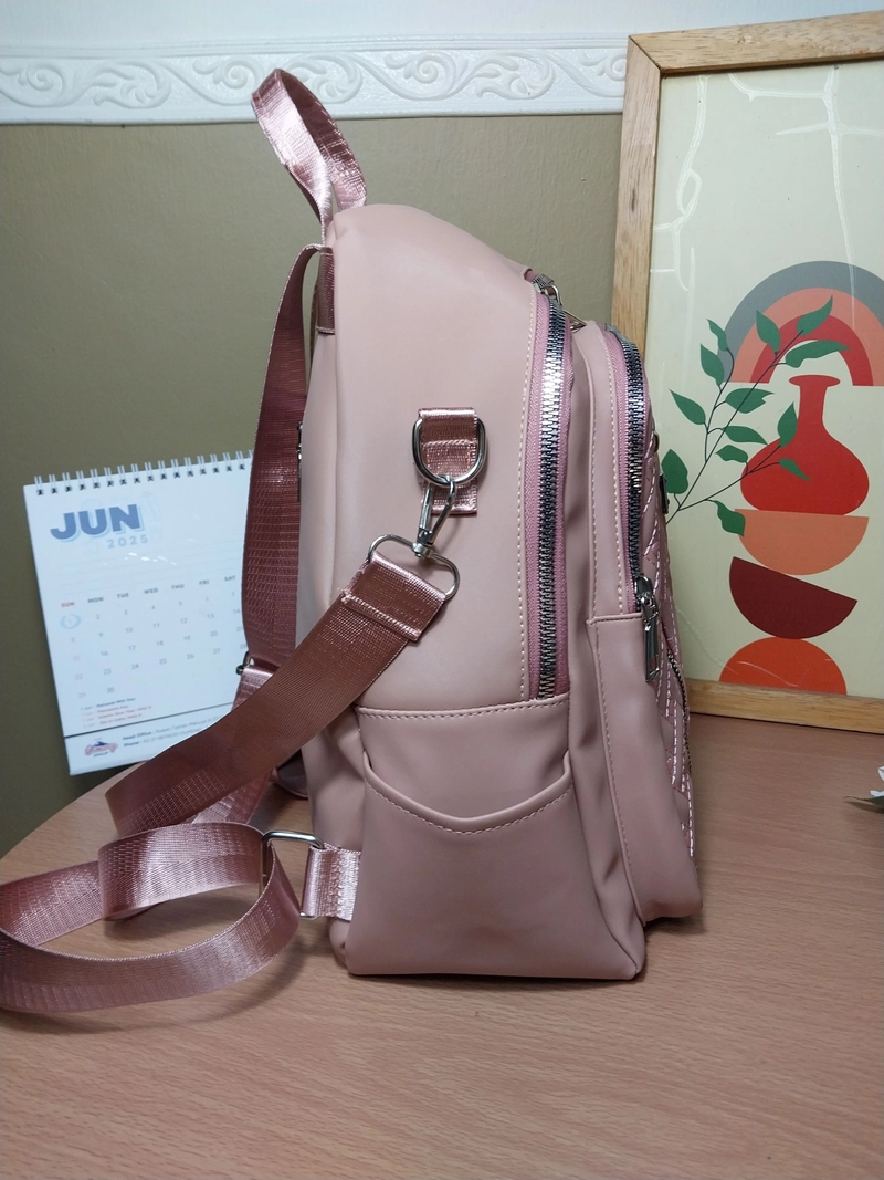Product image CBL - Ransel SHAFIRA - Tas Ransel Backpack Wanita Bordir Waterproof Bahan Nilon Premium Double Tali Untuk Small_Medium Coklat_Mocca