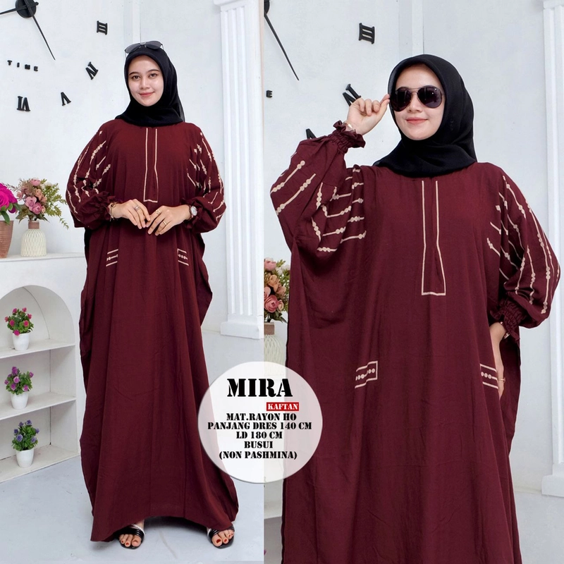 Product image Batik Alfin - Baju wanita Cantik kaftan MIRA model kekinian terbaru Allsize Kaftan mira 1