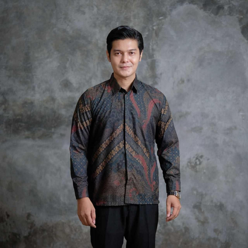 Product image Juragan Kurta - Kemeja Batik Pria Dewasa Lengan Panjang Modern Kekinian Motif pedro M Kemeja pedro