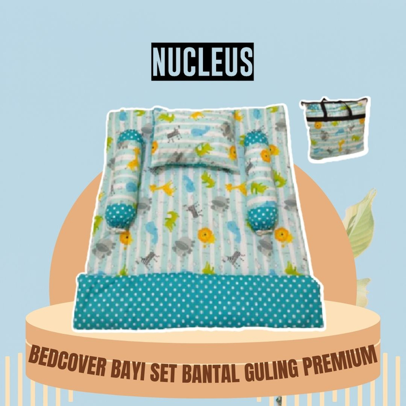 Product image Nucleus - Bedcover Bayi Set Bantal Guling Premium Super Empuk 108 X 80 CM Animal Tosca