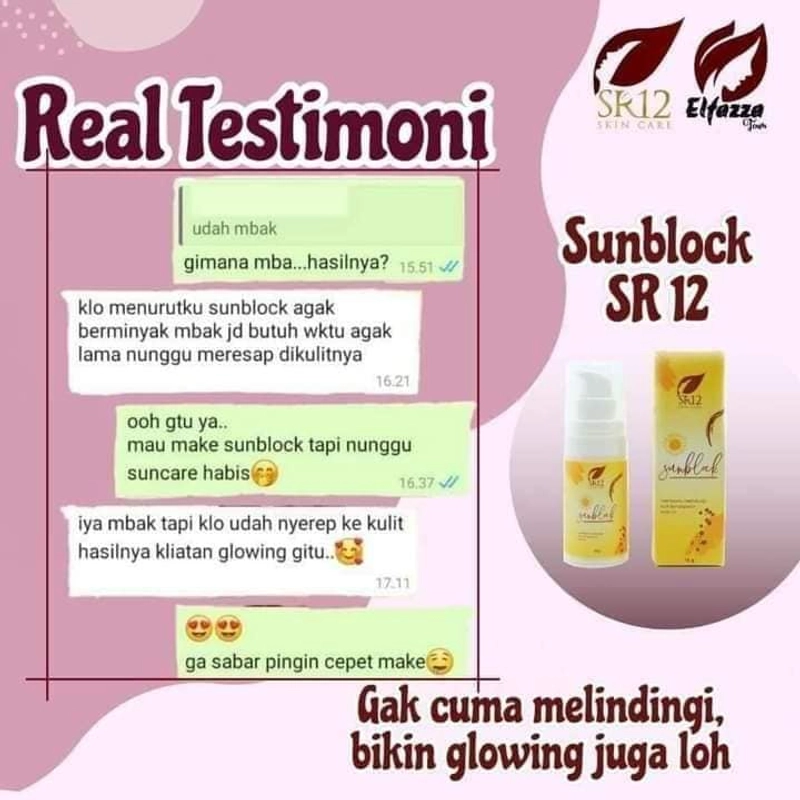 Product image SR12 Sunblock SPF 30 Melindungi Kulit Dari Paparan Sinar Matahari Untuk Kulit Kering 15gr Sunblock