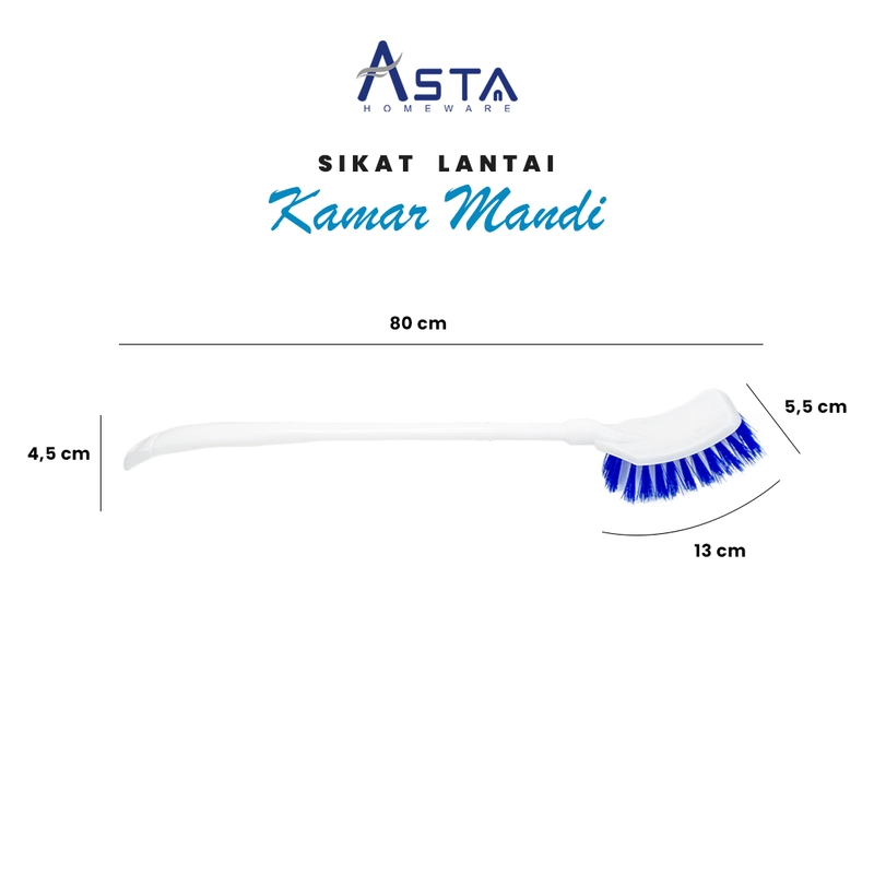 Product image Asta Sikat Lantai Kamar Mandi Gagang Panjang Pembersih Serbaguna 53 cm ROCB04 Jenis Sikat Gagang Panjang