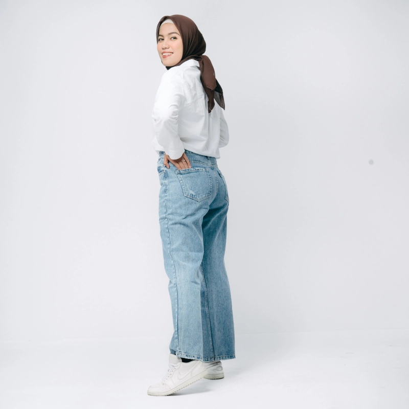 Product image MKY Clothing - FLARE JEANS RIPPED XXL (34) Light Blue
