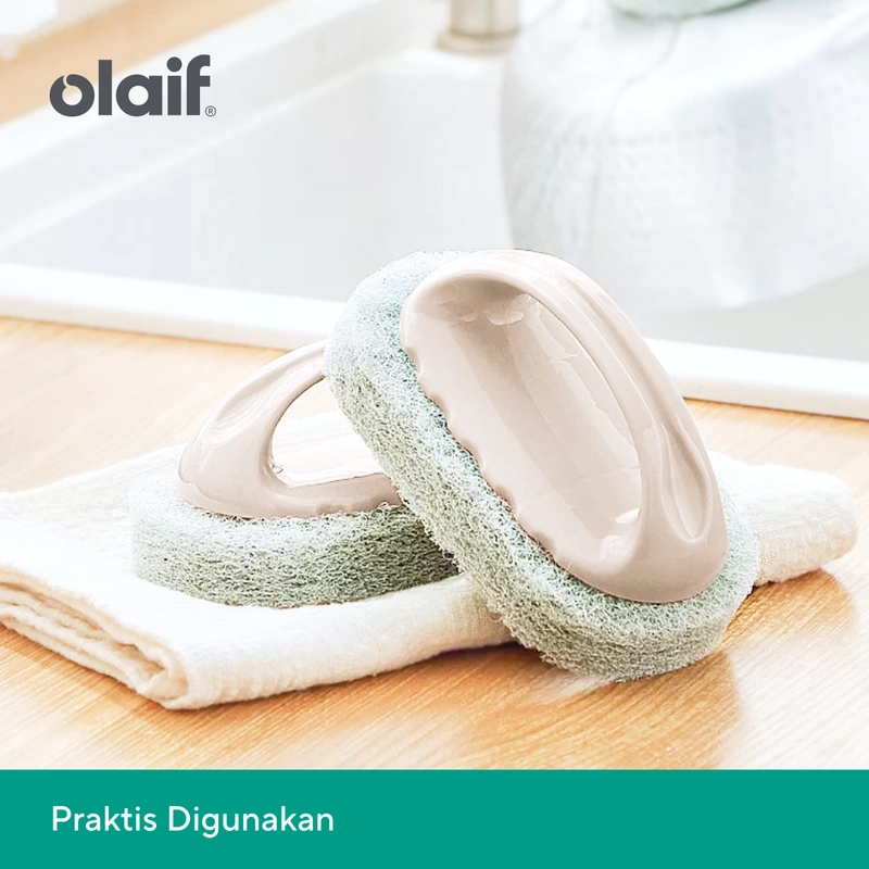 Product image Olaif Heavy-Duty Bathroom Scrubber - Sikat Kamar Mandi / Pembersih Kerak Air / Jamur / Kran / Lantai Kemasan With Handle 1 Pcs