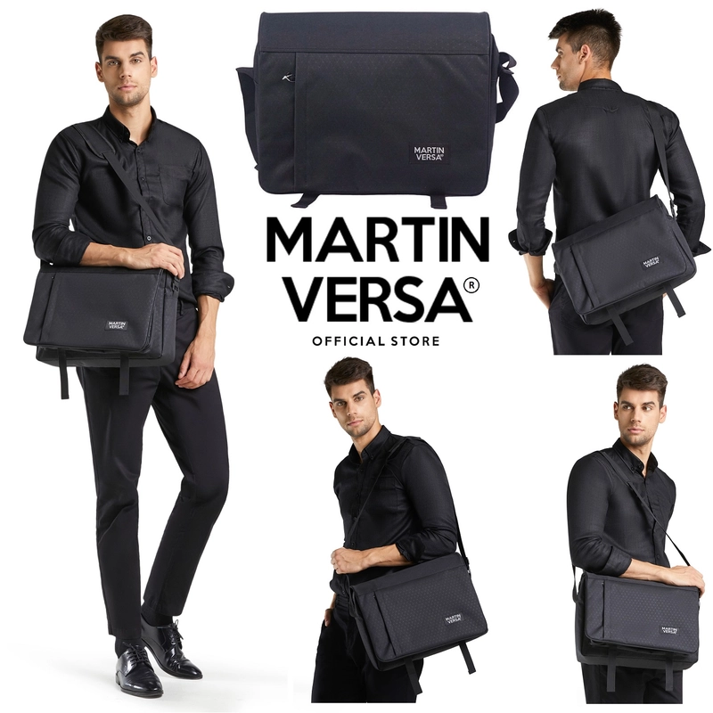 Product image Martin Versa SL1 EVOX Tas Selempang Pria Laptop Macbook Kanvas Men Messenger Bag Free Size Hitam