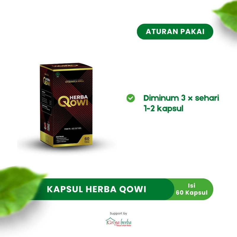 Product image Griya Herba - Herba Qowi Obat Herbal Membantu Memelihara Stamina Pria Halal BPOM 60 Kapsul Original
