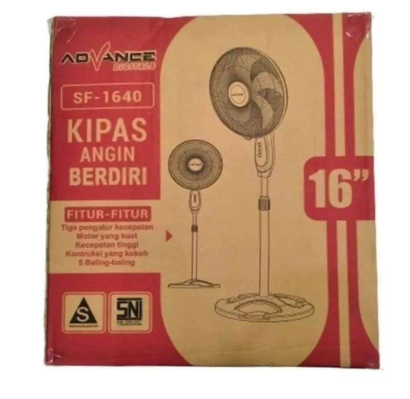 Product image Rizki Electronics - KIPAS ANGIN STAND FAN ADVANCE SF-16A SF-16A MERAH HITAM