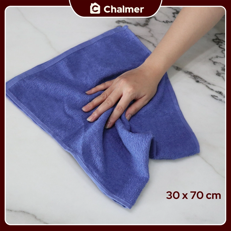 Product image Chalmer - Handuk Kecil Chalmer 30x70 cm Handuk Olahraga Tangan Wajah Lap Serbaguna 30x70 cm Biru Sedang