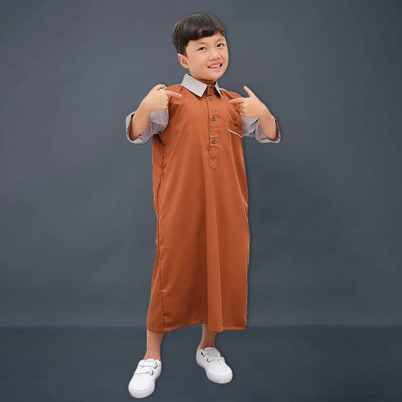 Product image Kawan Muslim - Jubah Gamis Muslim Anak Laki Putih Premium Size 1 Sampai 14 Tahun Lengan Pendek Bahan PUTIH 1&2 TAHUN