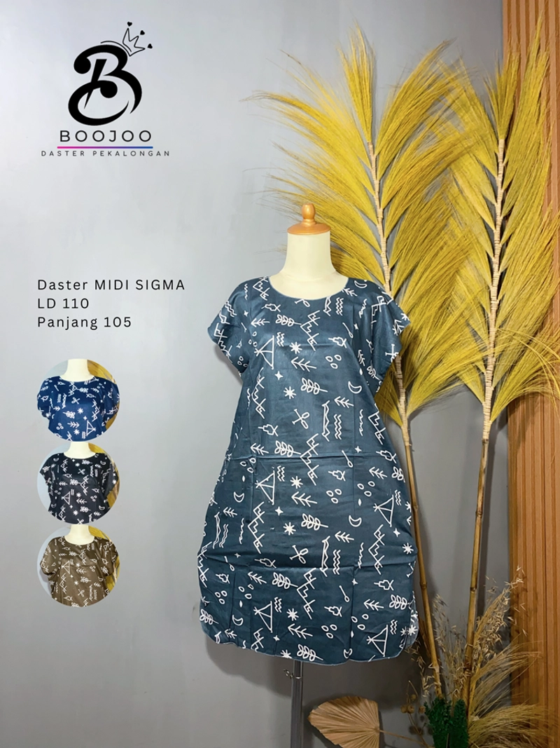 Product image BOOJOO DASTER PEKALONGAN - Boojoo-Paket Murce 3Pcs Daster Midi Bahan Rayon LD 110 All Size <70kg Paket 3Pcs Random