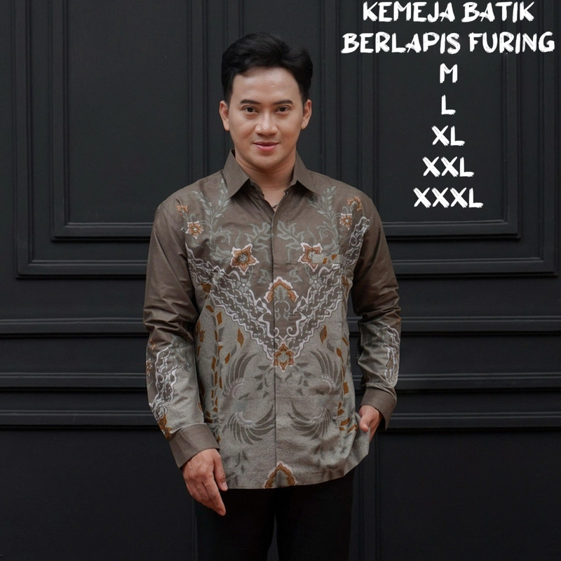 Product image Kois Batik - Kemeja batik pria lapis furing sangat nyaman dipakai motif laksmanan XXXL Kemeja laksmanan