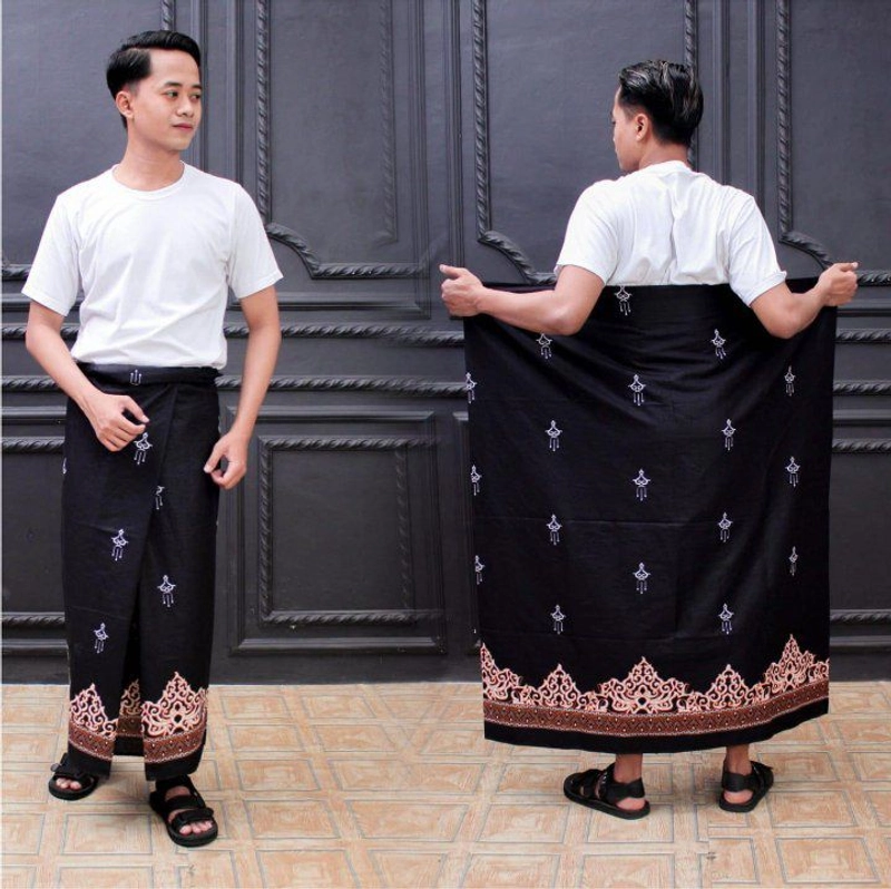 Product image Kois Batik - Sarung dewasa santri dewasa motif gunungan ukuran dewasa Sarung dewasa Hitam coklat
