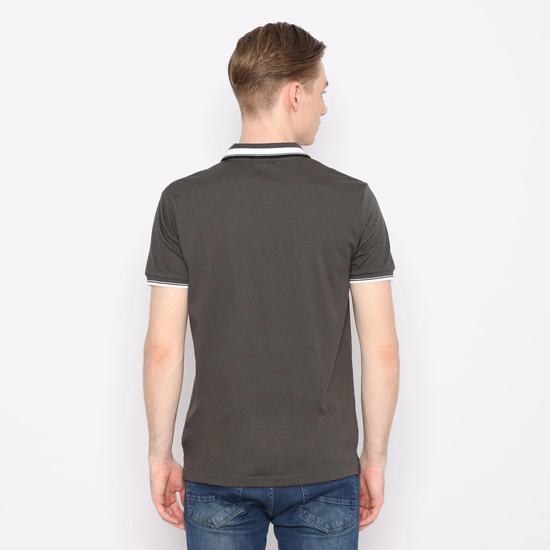 Product image MATSUDA APPAREL - MATSUDA Kaos Polo Shirt Pria Kerah Aioi Seri Warna Hitam Putih Bumi XXL (LD 116 CM) CHARCOAL