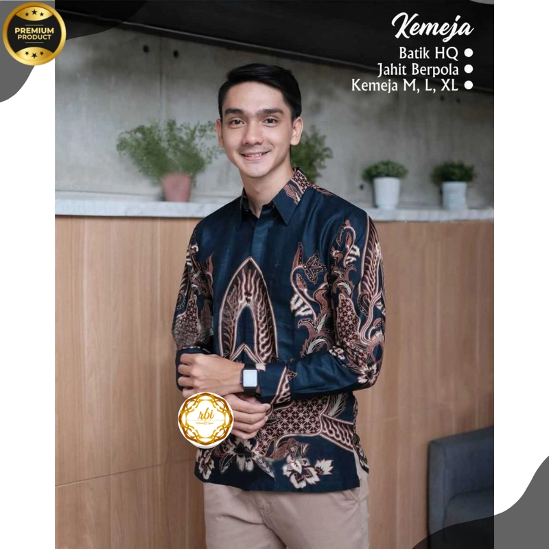Product image Batik Kemeja Panjang Berkualitas F4 XL C