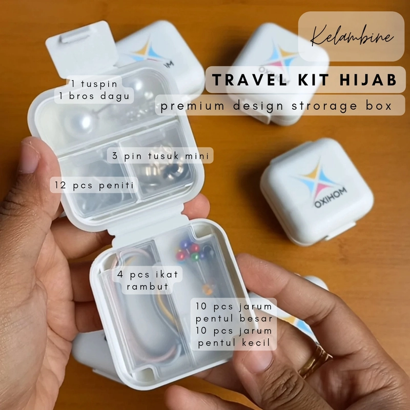 Product image Kelambine - Premium Travel Kit Hijab Mini Storage Box Travel Kit Hijab Putih