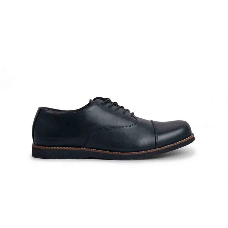 Product image MNDY Footwear - Oxford Black GL ( Genuine Leather ) - Sepatu Pantofel Formal Kulit Asli Hiram Unisex 38 Kulit Asli