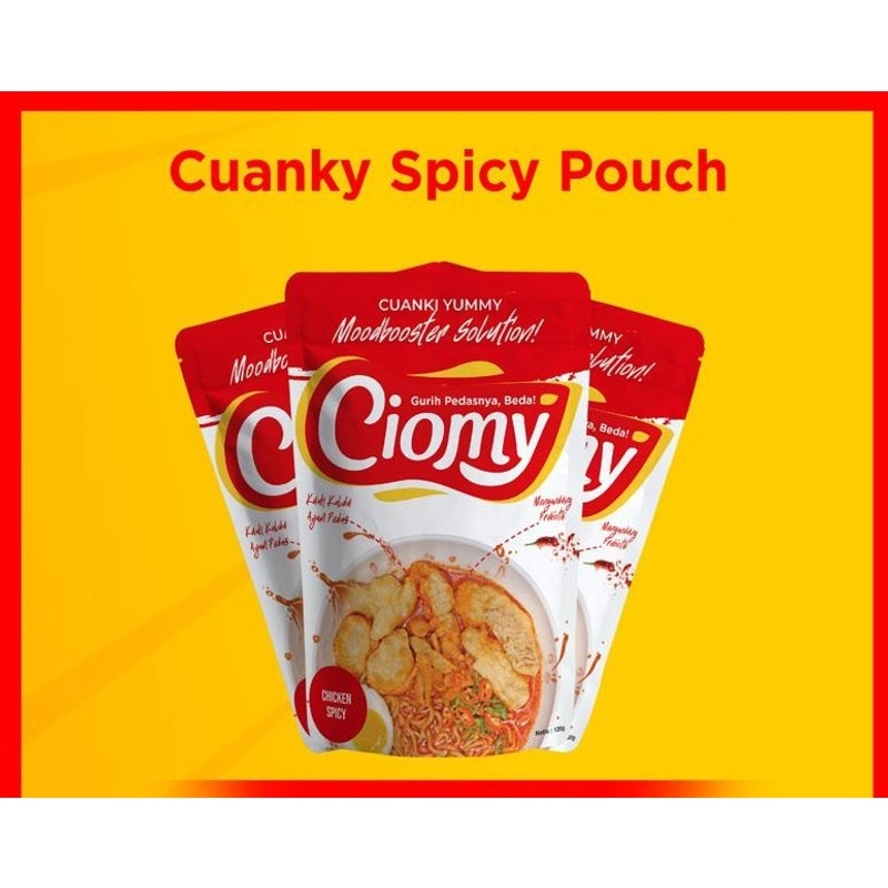 Product image Makanan Ringan Cuanki Spicy Kemasan Pouch Mie Kuning 80gr Ayam Pedas Kuah Original