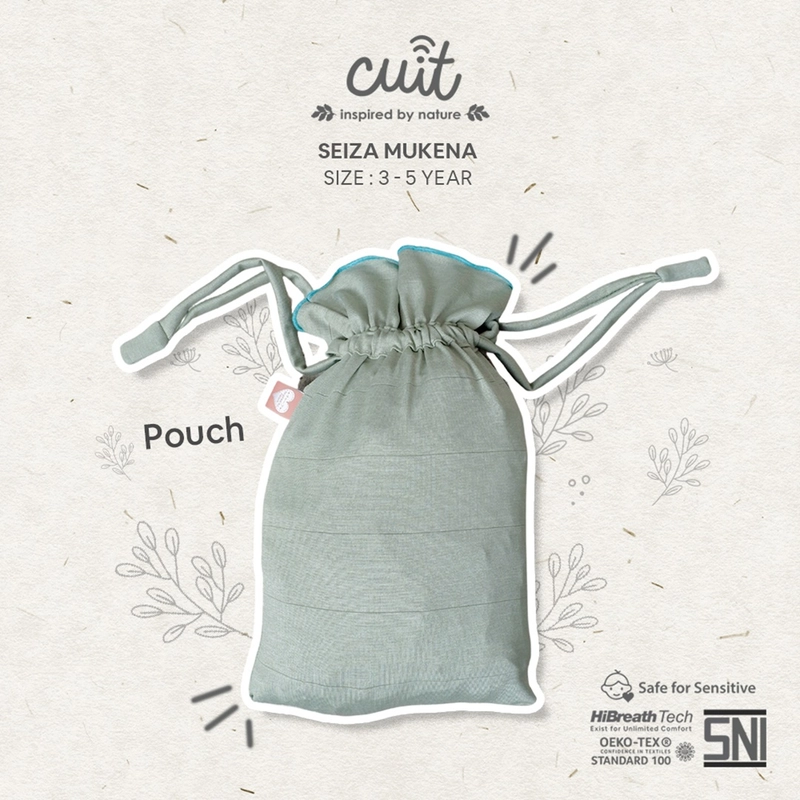 Product image CUIT Baby 3 - 5 Tahun Seiza Comfortable Mukena with Pouch S Green
