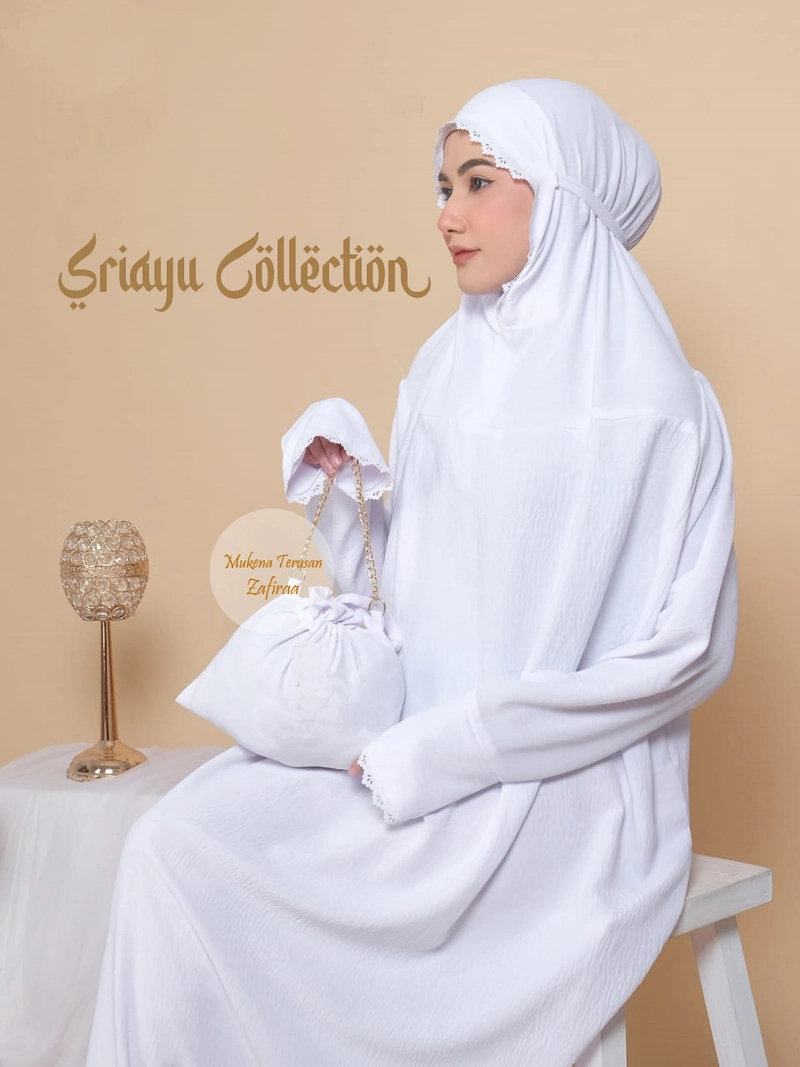 Product image SRIAYU COLLECTION - Mukena Terusan Zafiraa 2 IN 1 NEW ALLSIZE PUTIH