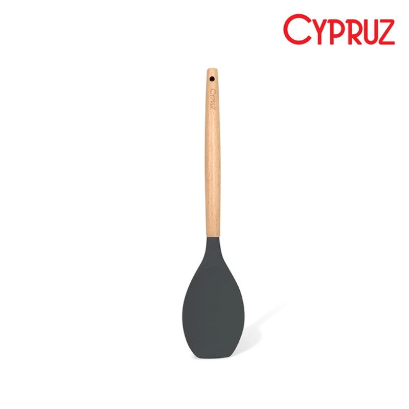Product image Cypruz Utensil Gg Kayu Kepala Silicone Sendok Serving RATA ABU2 1296X1 AM0935AU AM-0935-AU Grey