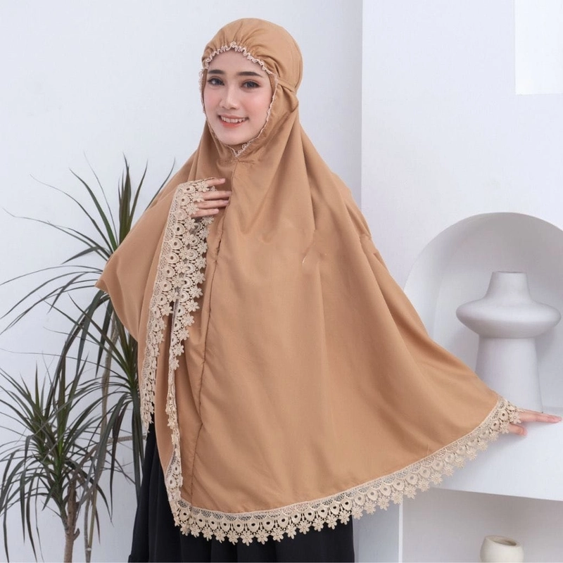 Product image qaydstoreid - BELI 1 GRATIS 1 Bergo Umroh Haji Katun Premium Hijab Bersaku Jumbo BERGO MILO